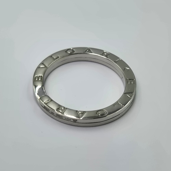 Bulgari B Zero 1 Ring Keychain Silver Tone Logo Engraved - Picture 7 of 8